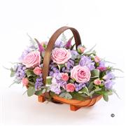 Extra Large Pink and Lilac Basket