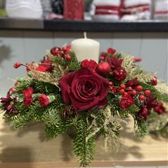 White candle arrangement 