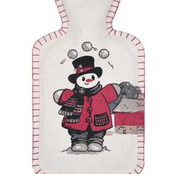 Hot water bottle and holder Snowman