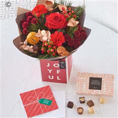 Festive Gift Box, Chocolates and Card